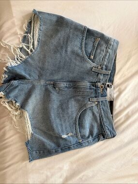 Levi's Light Blue Distressed Denim Cutoff Shorts